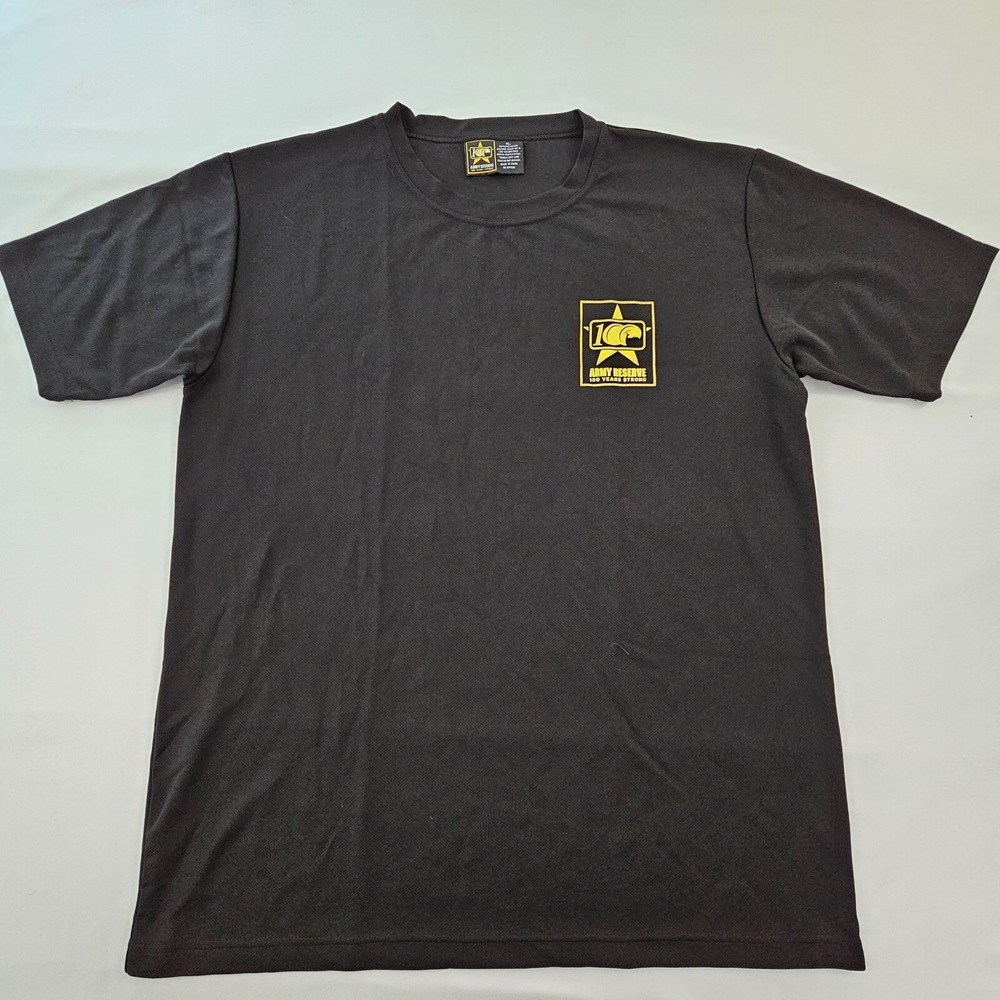 Army Reserves 100‎ Years Black Short Sleeve Performance T-Shirt Men's XL